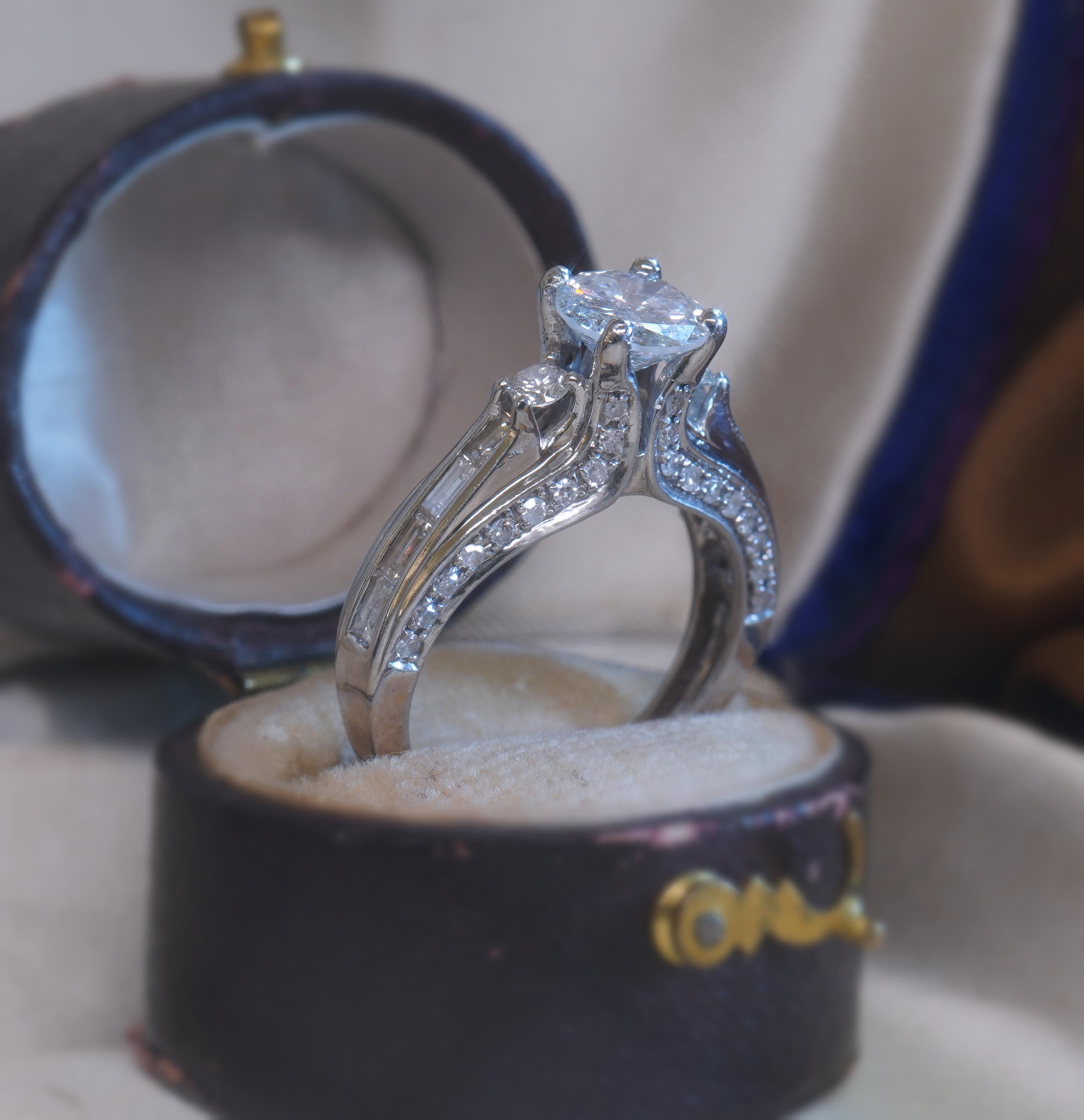 Round Cut GIA Diamond Platinum Ring Vintage Solitaire Engagement Fine Box VS Huge 2.48 Cts