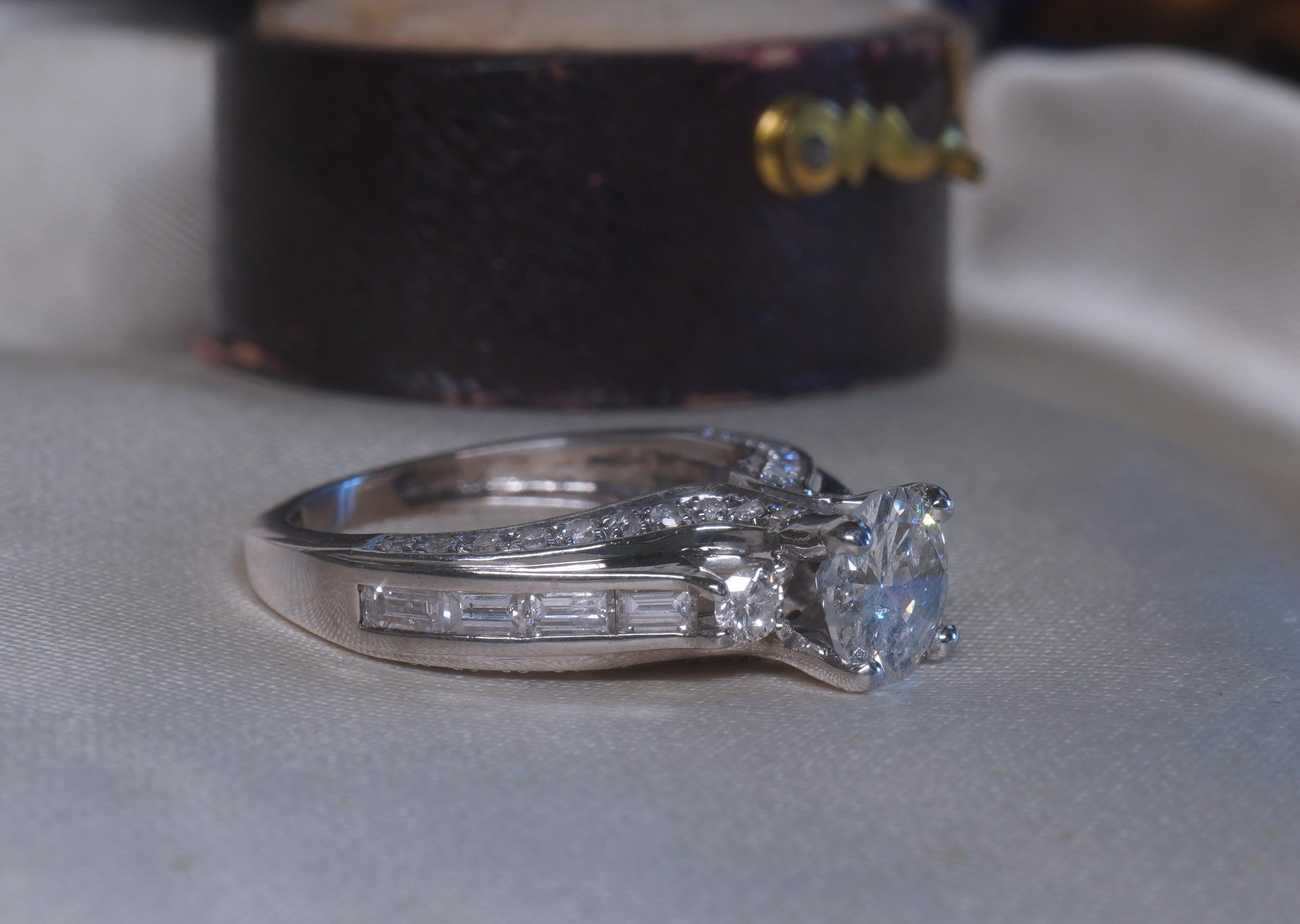 Women's GIA Diamond Platinum Ring Vintage Solitaire Engagement Fine Box VS Huge 2.48 Cts