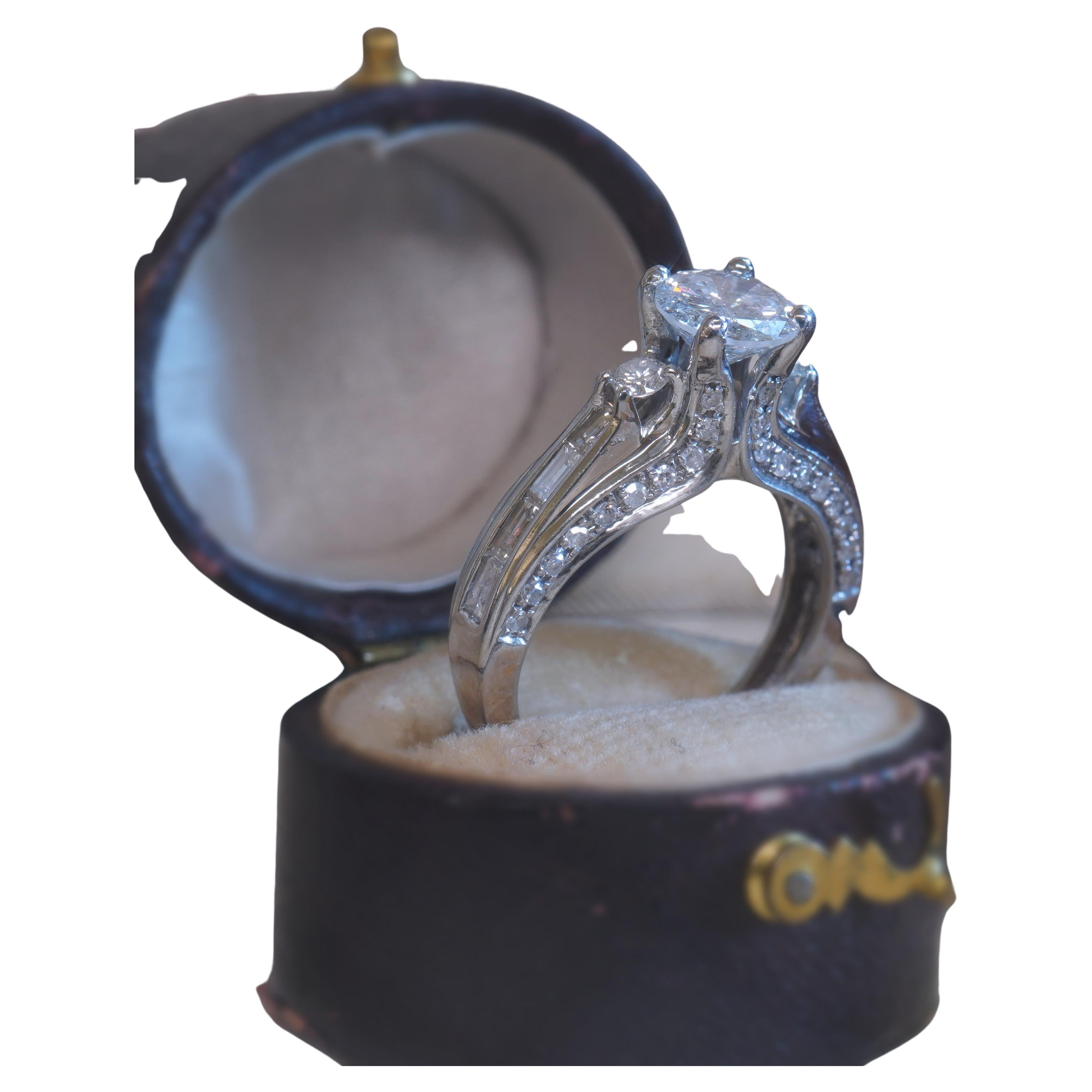 GIA Diamond Platinum Ring Vintage Solitaire Engagement Fine Box VS Huge 2.48 Cts