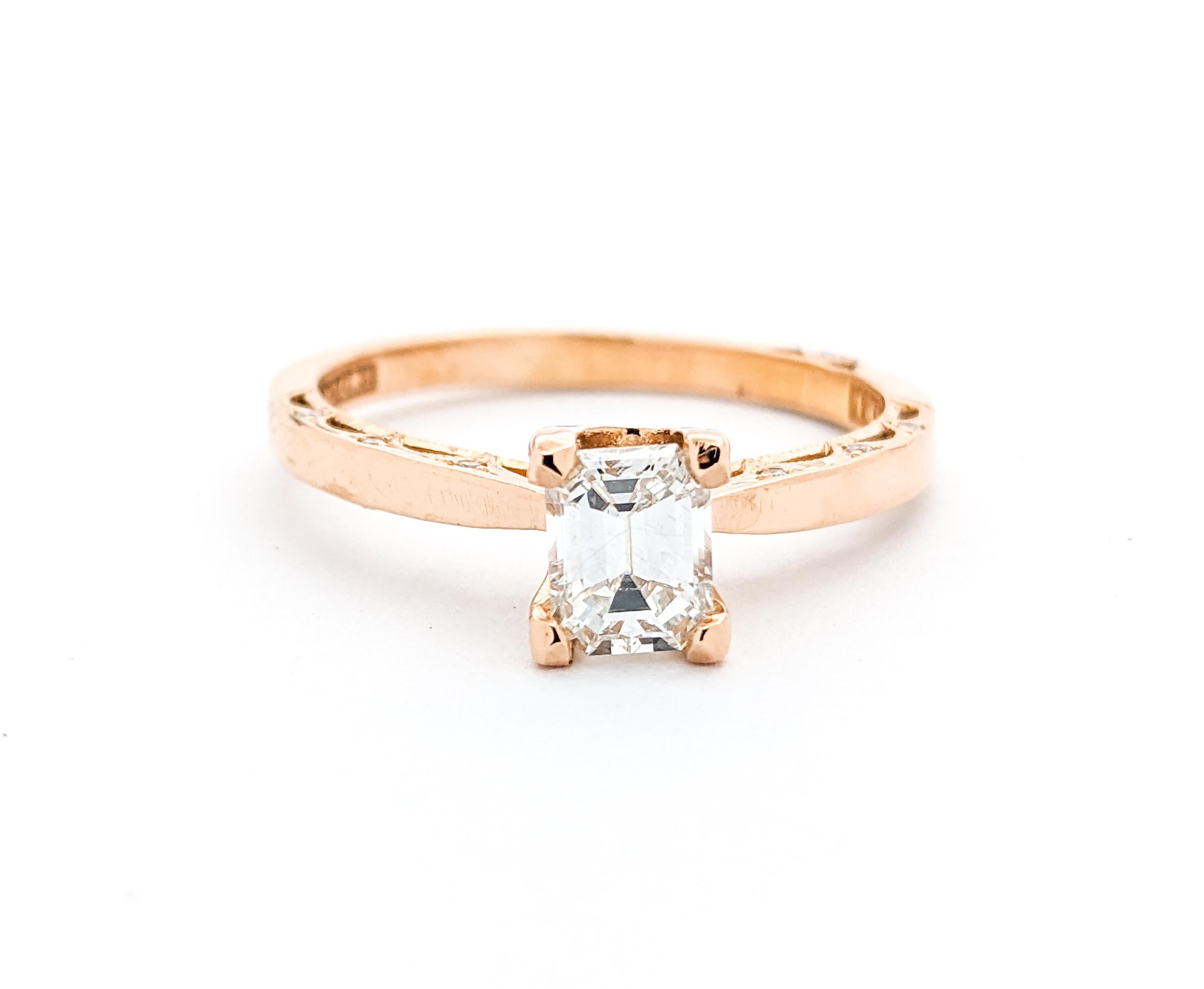 GIA Diamond Tacori Ring In Rose Gold For Sale 5