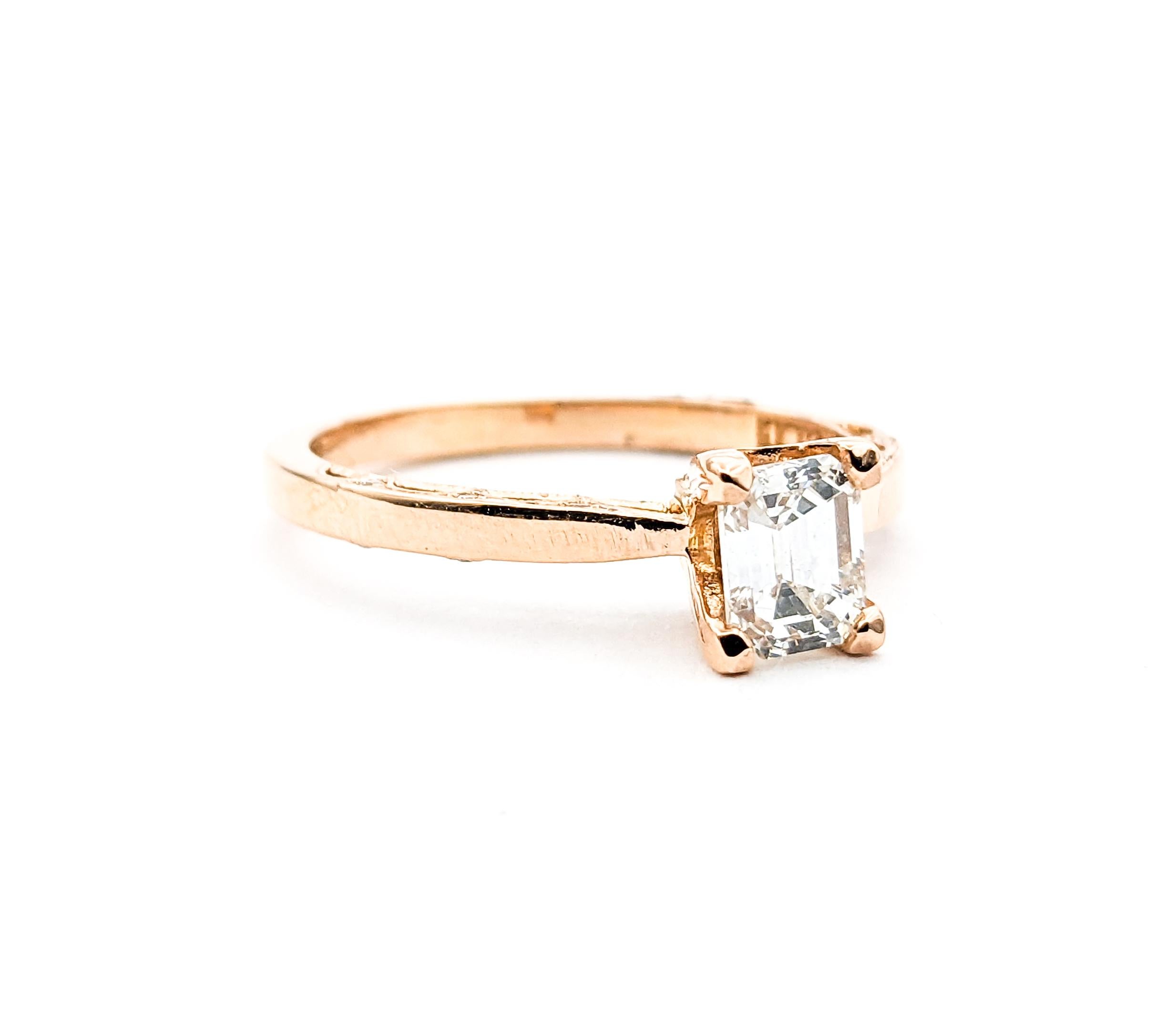 GIA Diamond Tacori Ring In Rose Gold For Sale 1