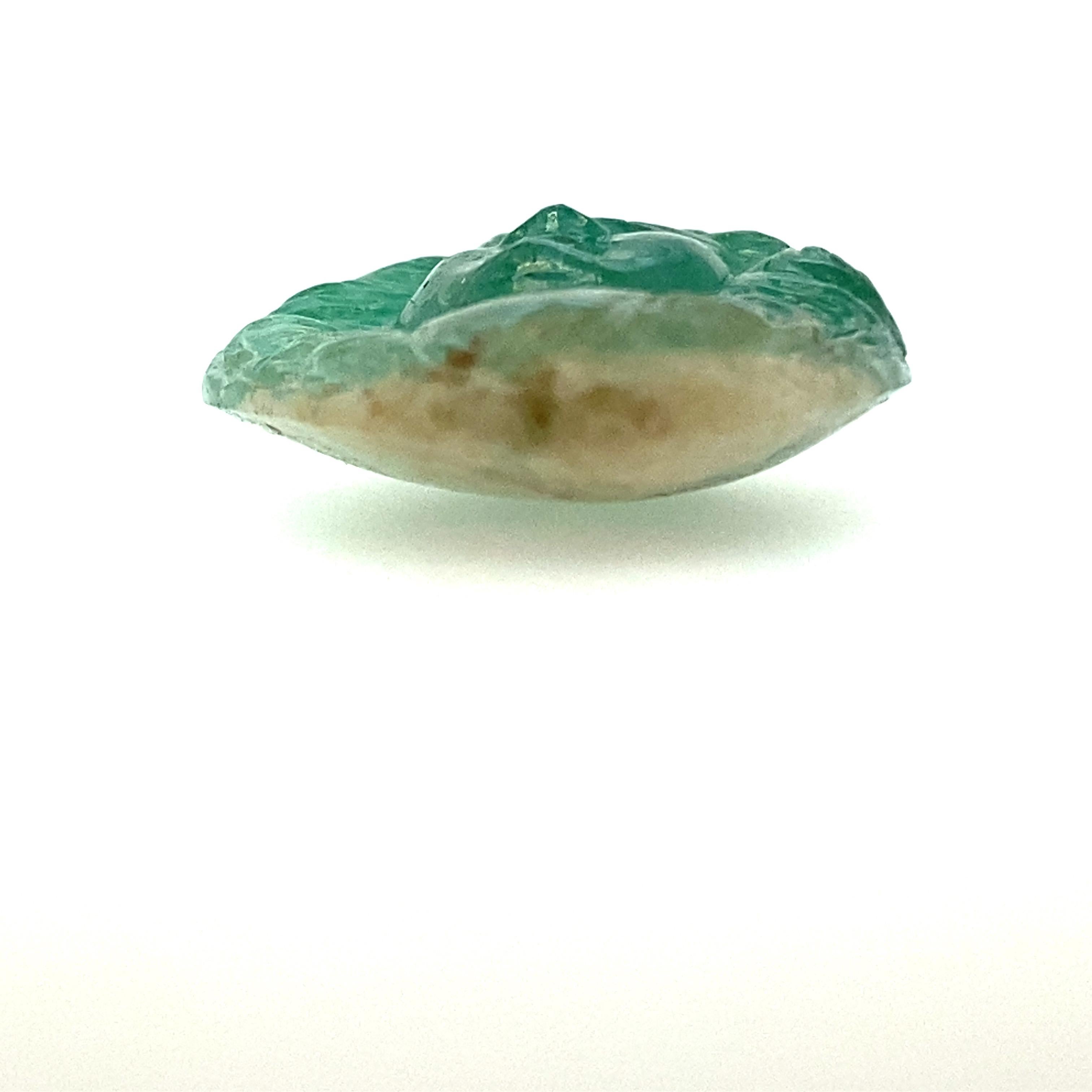 Women's or Men's GIA Emerald Cameo 20.10ct Ural Mountains Origin For Sale