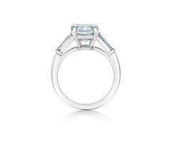 GIA Emerald Cut Diamond Engagement in Platinum 950 Setting