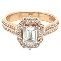 Used GIA Emerald Cut Diamond Ring 1.25ct