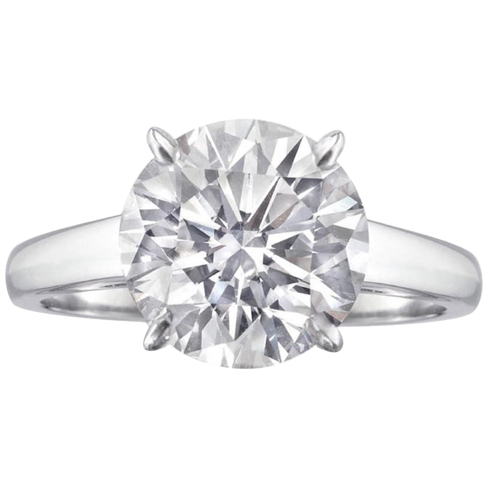 FLAWLESS GIA 2 Carat Round Brilliant Cut Diamond Ring