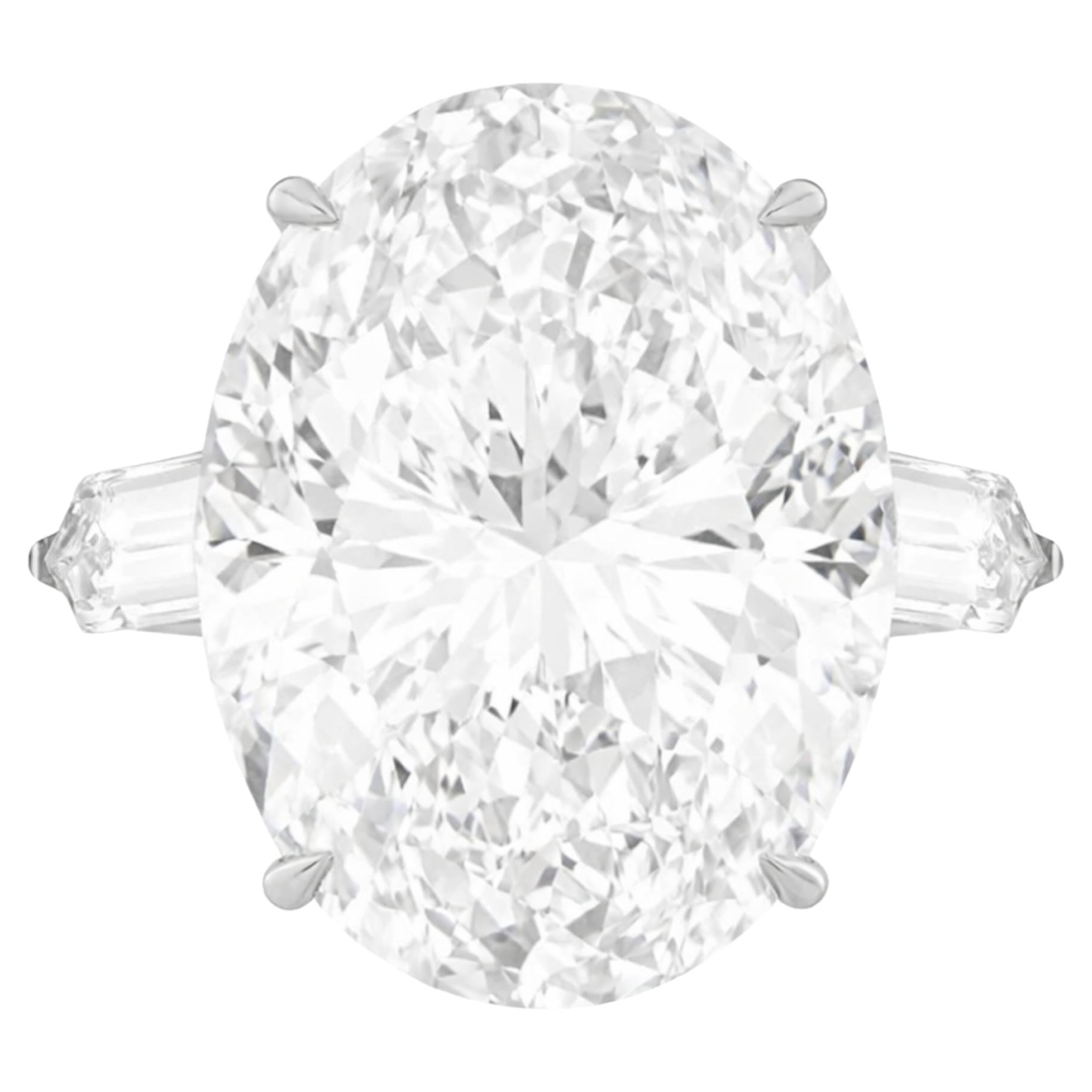 GIA Außergewöhnlicher 10,39 Karat Ovaler Diamantring im Angebot