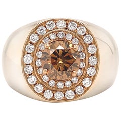 GIA Fancy Deep Yellow-Brown Diamond Ring