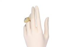 GIA Fancy Intense Pink and Yellow Diamond Gold Cocktail Ring