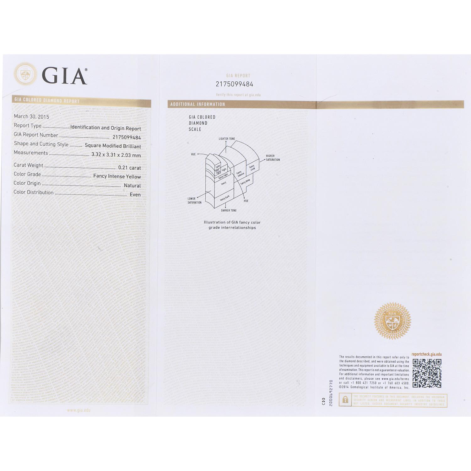 GIA Anello di eternità in platino con diamante giallo intenso di 6,60 carati In condizioni ottime in vendita a Miami, FL