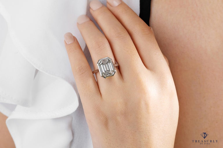 GIA G-SI1 2.25 Carat Emerald Pie-Cut "Illusion" Diamond Wedding Ring  Platinum at 1stDibs | pie cut diamond ring, pie cut emerald, emerald pie  cut diamond ring