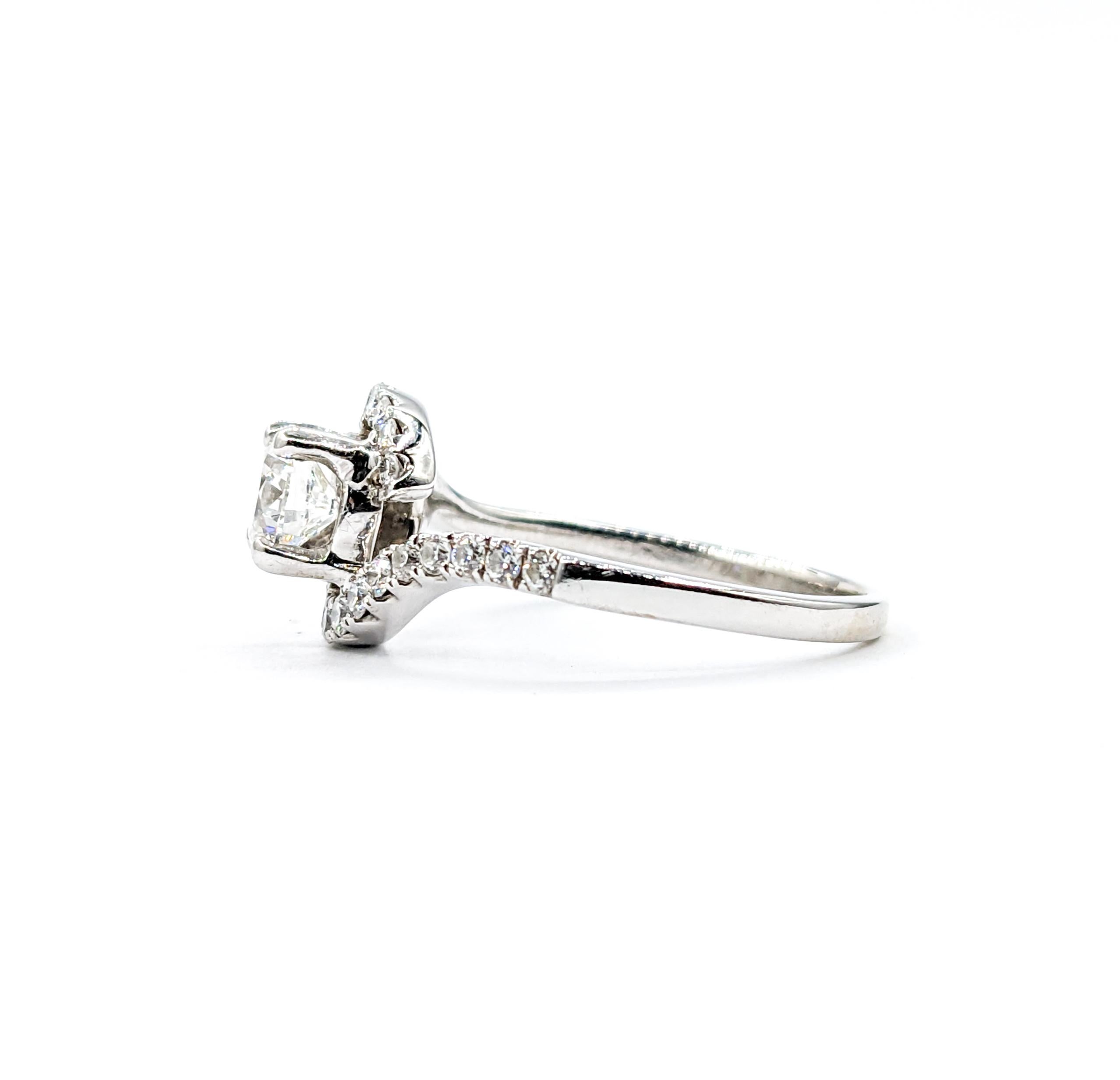 GIA Graded VVS1 Diamond Engagement Ring White Gold  For Sale 3