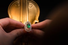 GIA/Guild 18K 3.09 Ct Dual-Used Vivid Tsavorite&Diamond Engagement Ring&Necklace