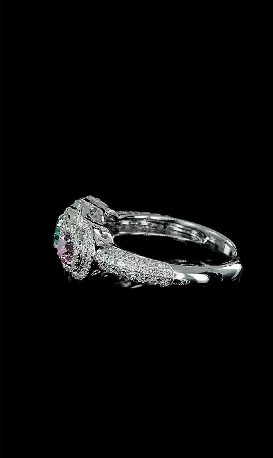 GIA & IGI Certified 0.93 Carat Diamond Cocktail Ring For Sale 5