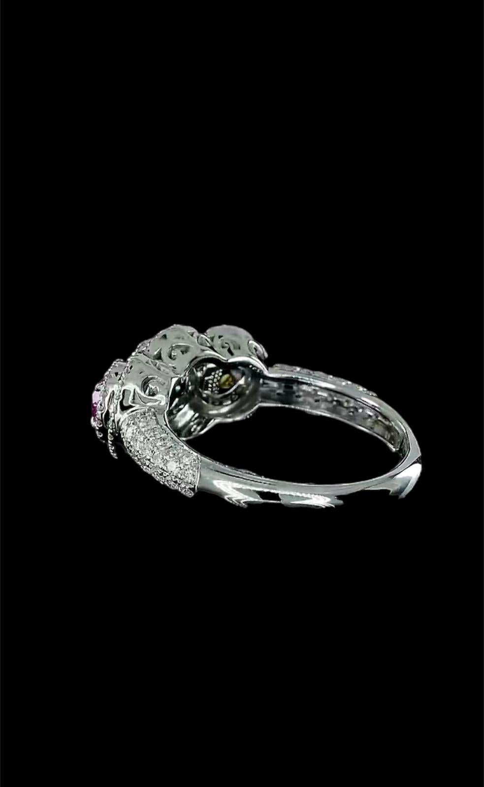 GIA & IGI Certified 0.93 Carat Diamond Cocktail Ring For Sale 4