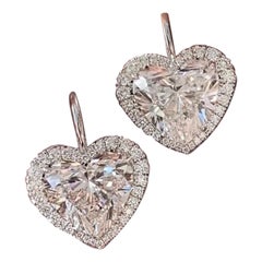 GIA/IGI-zertifizierte 10,00 Karat Diamanten 18K Gold Ohrringe