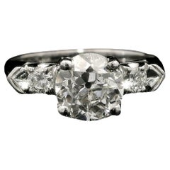 GIA & IGI Certified Old European Diamond Engagement Ring