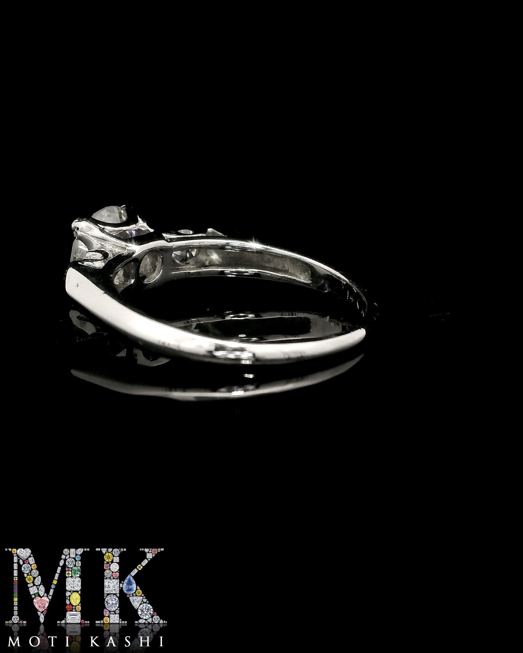 GIA & IGI Certified Old European Diamond Engagement Ring For Sale 2