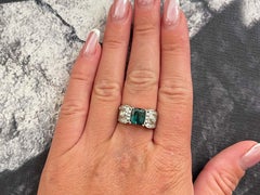 GIA Indicolite Tourmaline and Diamond Ring 14k White Gold