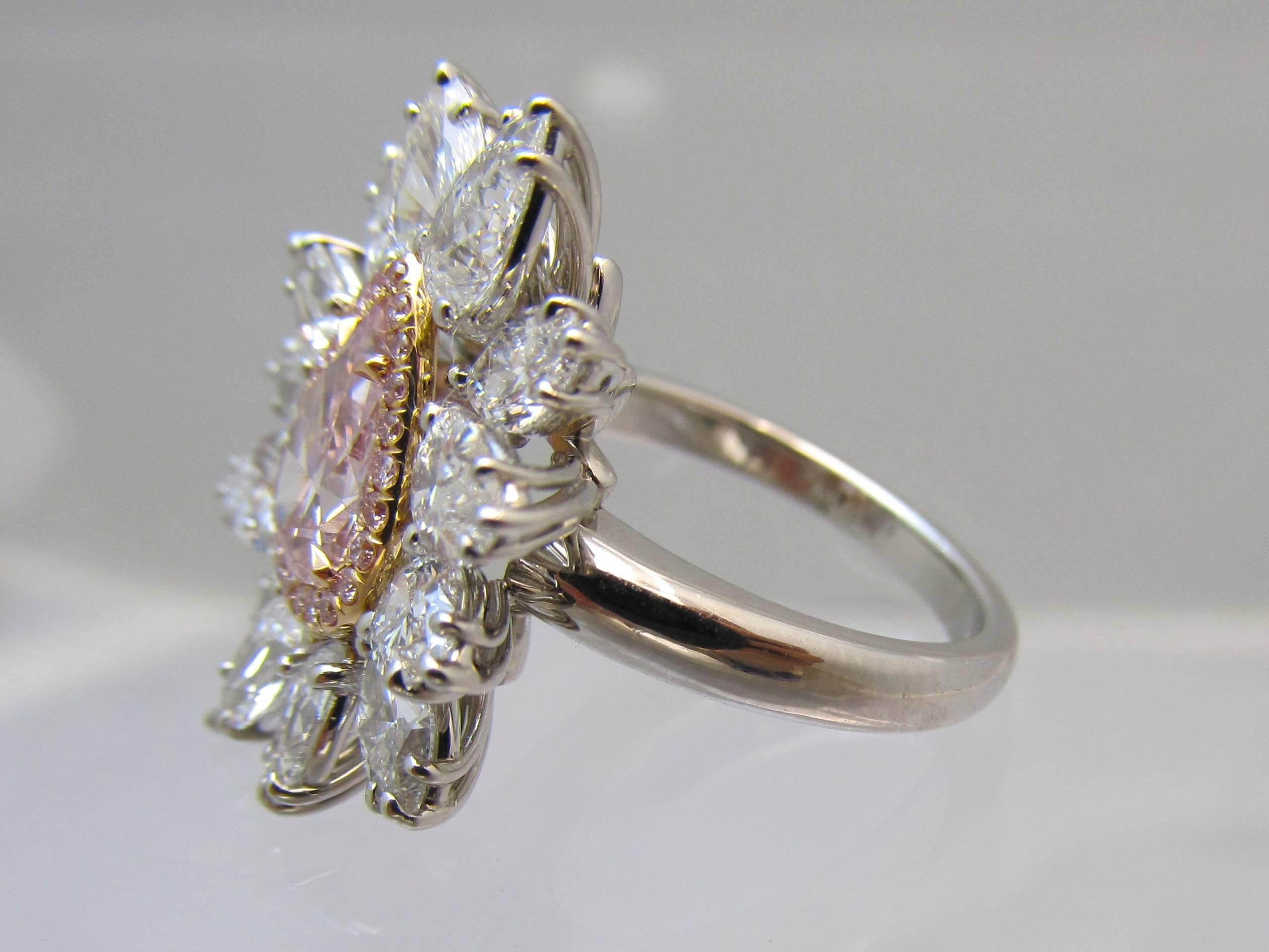 Artist NALLY GIA Intense Pink Diamond Ring