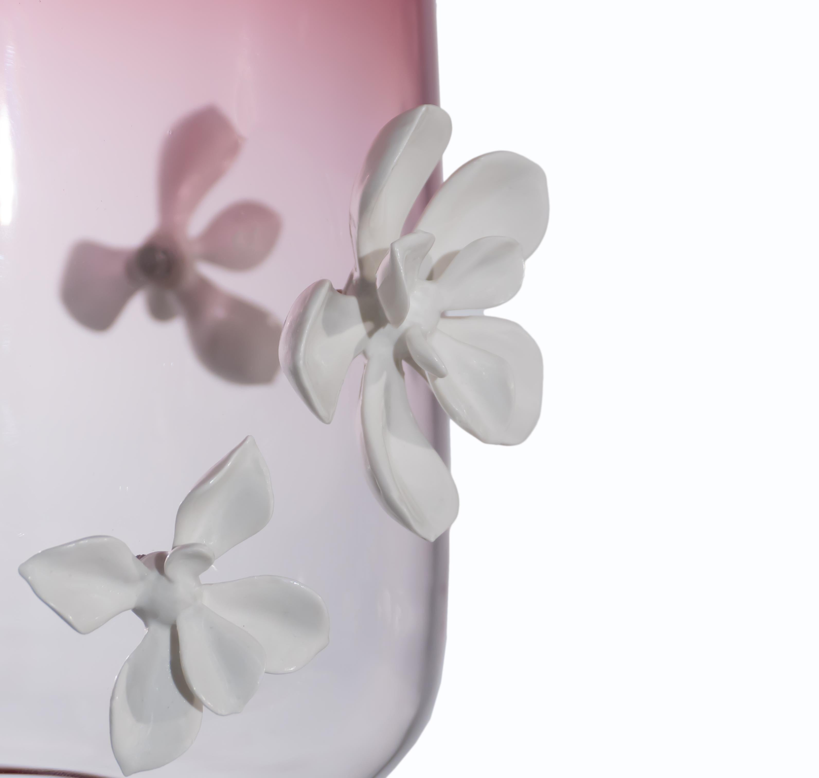GIA Laternen-Anhänger: Amethyst und klares Ombre-Glas von Avram Rusu STUDIO (Glasiert) im Angebot