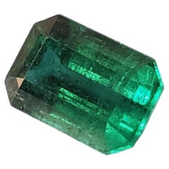 GIA Loose Zambian Emerald Green Emerald Cut Long 2.80ct Gem with Report