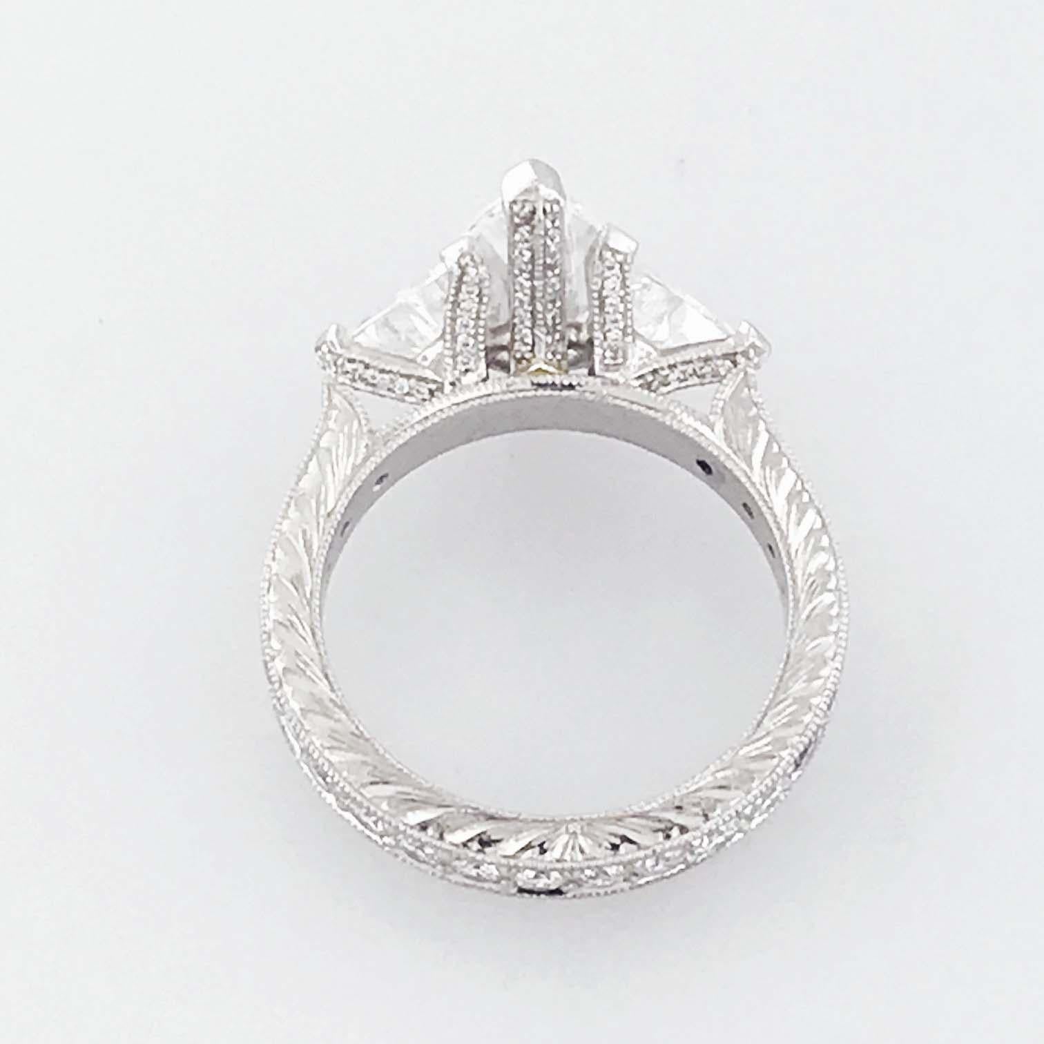 marquise with trillion side stones