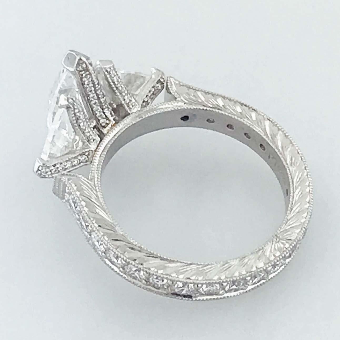 marquise diamond with trillion side stones