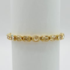 GIA Bracciale con diamanti gialli a forma multipla in oro giallo 18 carati