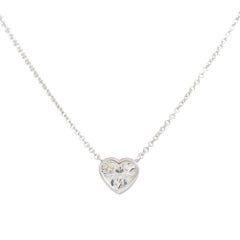 GIA Natural 1.01 Carat Heart Shape Diamond 18-Karat Floating Necklace In Stock