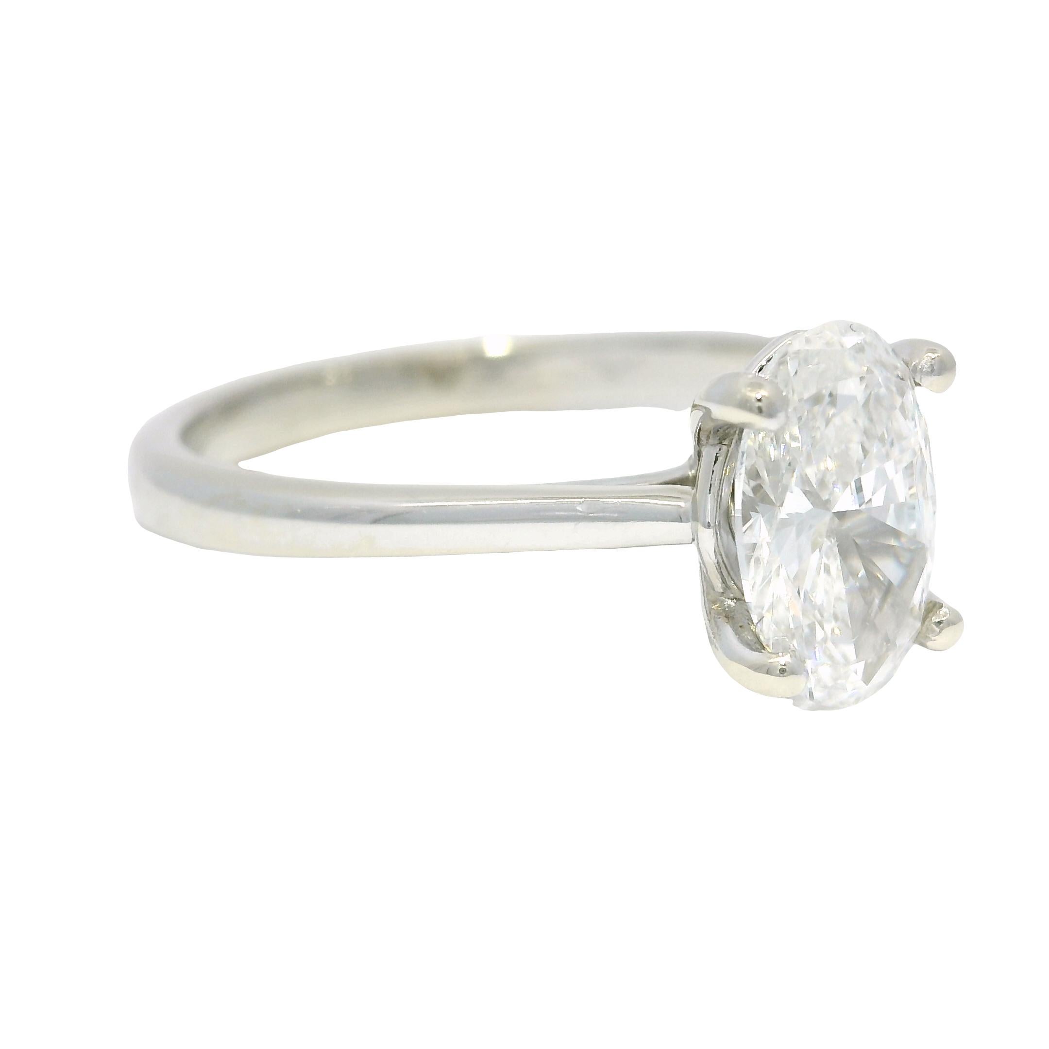 GIA Natürlicher 1,01 Karat Diamant im Ovalschliff 14 Karat Verlobungsring Vorrätig im Angebot 1