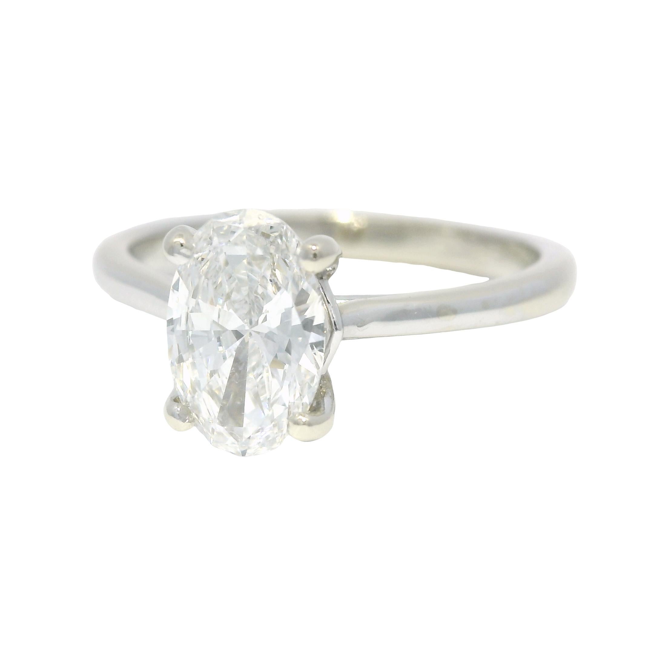 GIA Natürlicher 1,01 Karat Diamant im Ovalschliff 14 Karat Verlobungsring Vorrätig im Angebot 2
