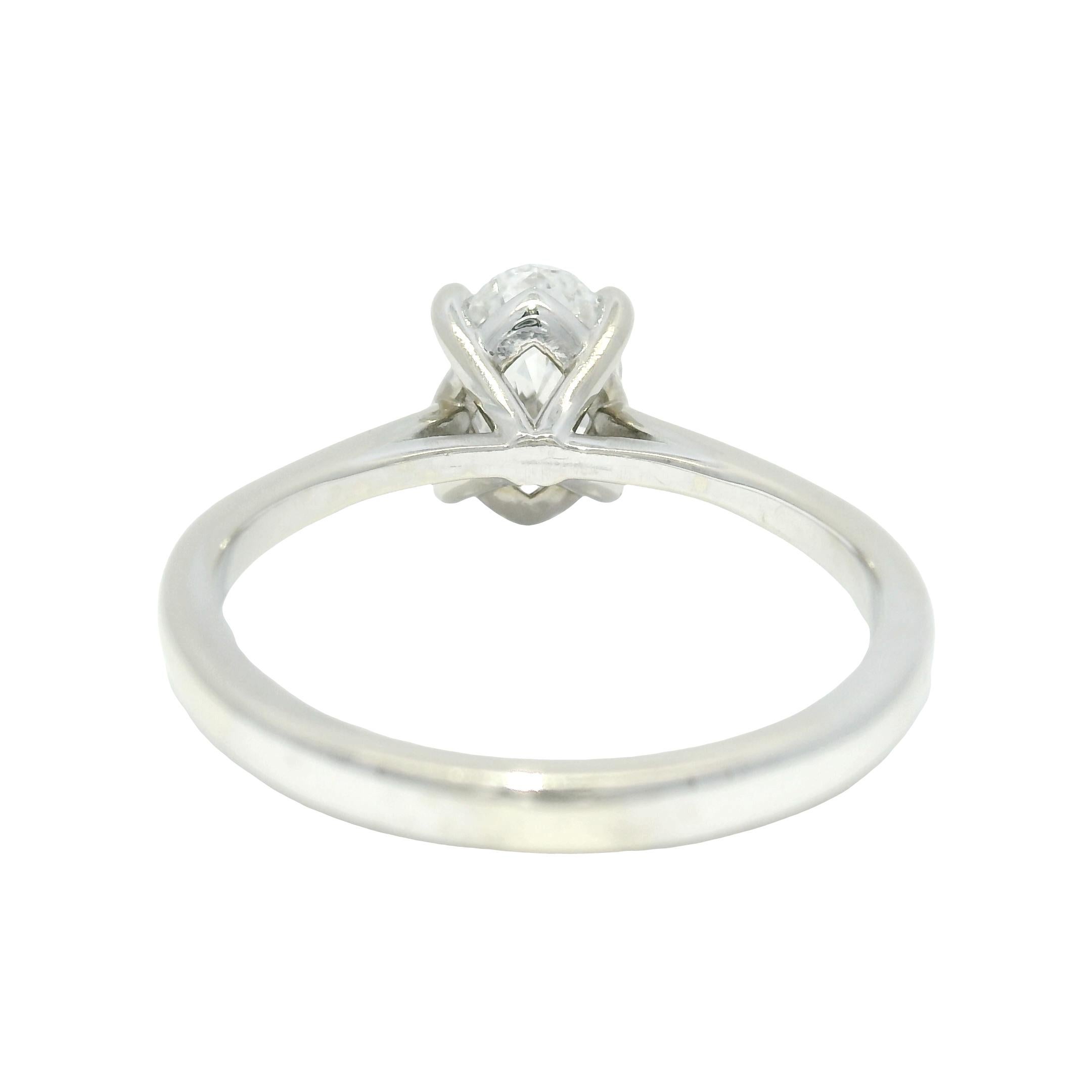 GIA Natürlicher 1,01 Karat Diamant im Ovalschliff 14 Karat Verlobungsring Vorrätig im Angebot 4