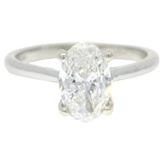 GIA Natürlicher 1,01 Karat Diamant im Ovalschliff 14 Karat Verlobungsring Vorrätig