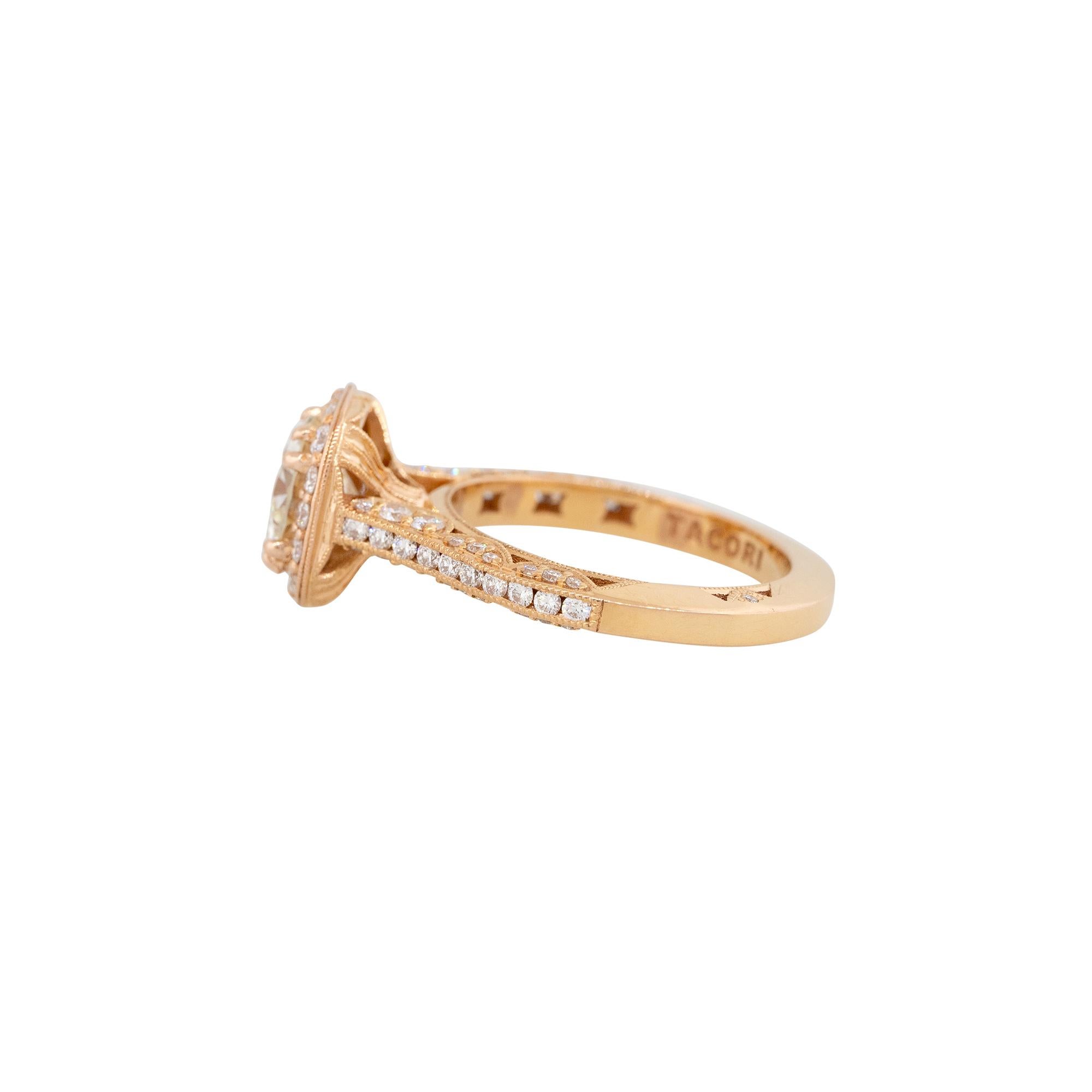 Round Cut GIA Natural 1.63 Carat Round Brilliant Diamond 18 Karat Engagement Ring In Stock For Sale