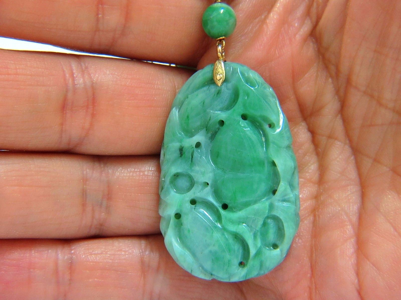 GIA Natürliche 210 Karat Jade Perlenkette und ohne Verzierungen, GIA im Angebot 1