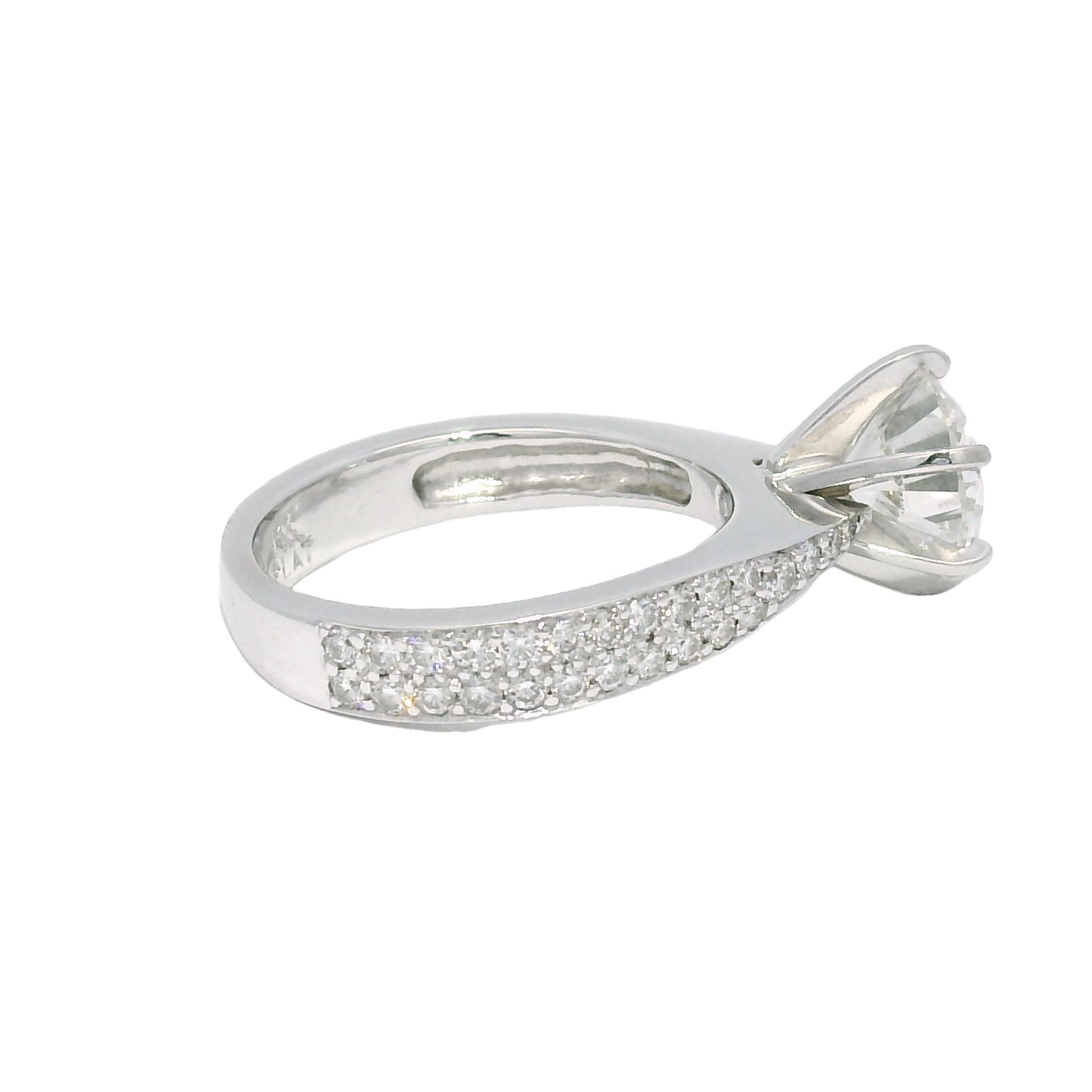 GIA Natural 2.13 Carat Round Brilliant-Cut Diamond Engagement Ring In Stock In Excellent Condition For Sale In Boca Raton, FL