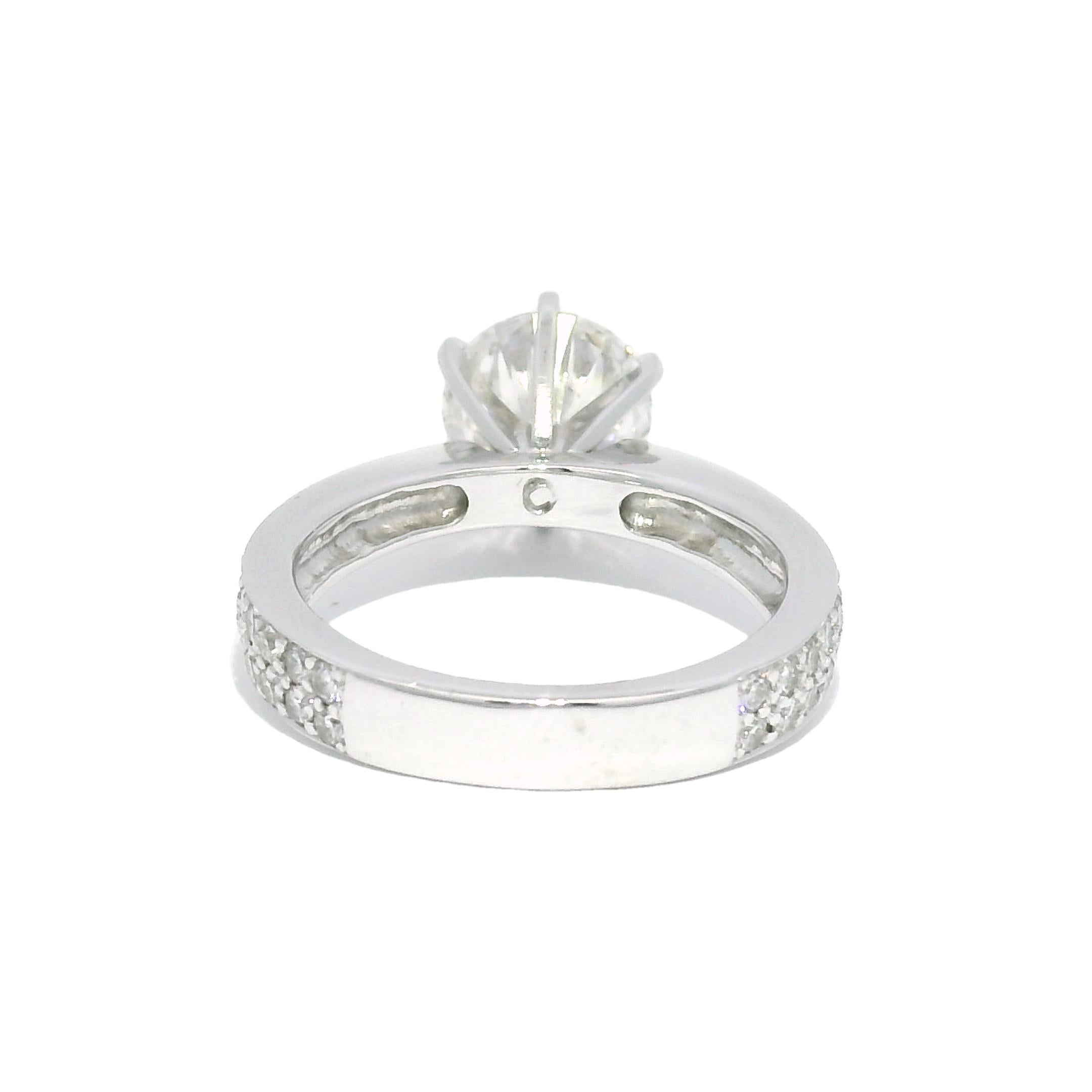 GIA Natural 2.13 Carat Round Brilliant-Cut Diamond Engagement Ring In Stock For Sale 1