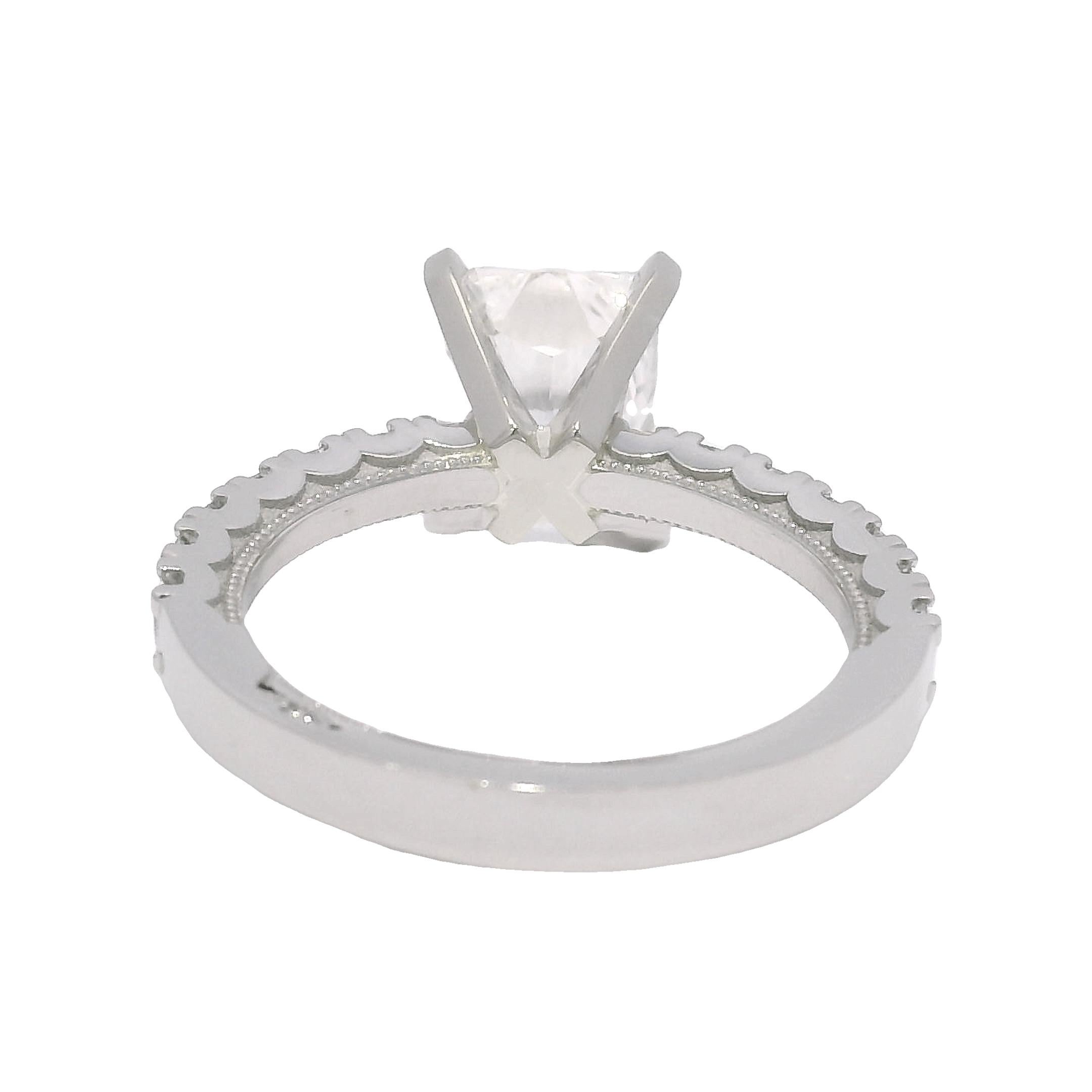 GIA Natural 3.01 Carat Radiant-Cut Diamond Platinum Engagement Ring In Stock For Sale 1