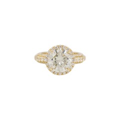 GIA Nature 4.01 Carat Round Brilliante Diamond 18-Karat Engagement Ring In Stock