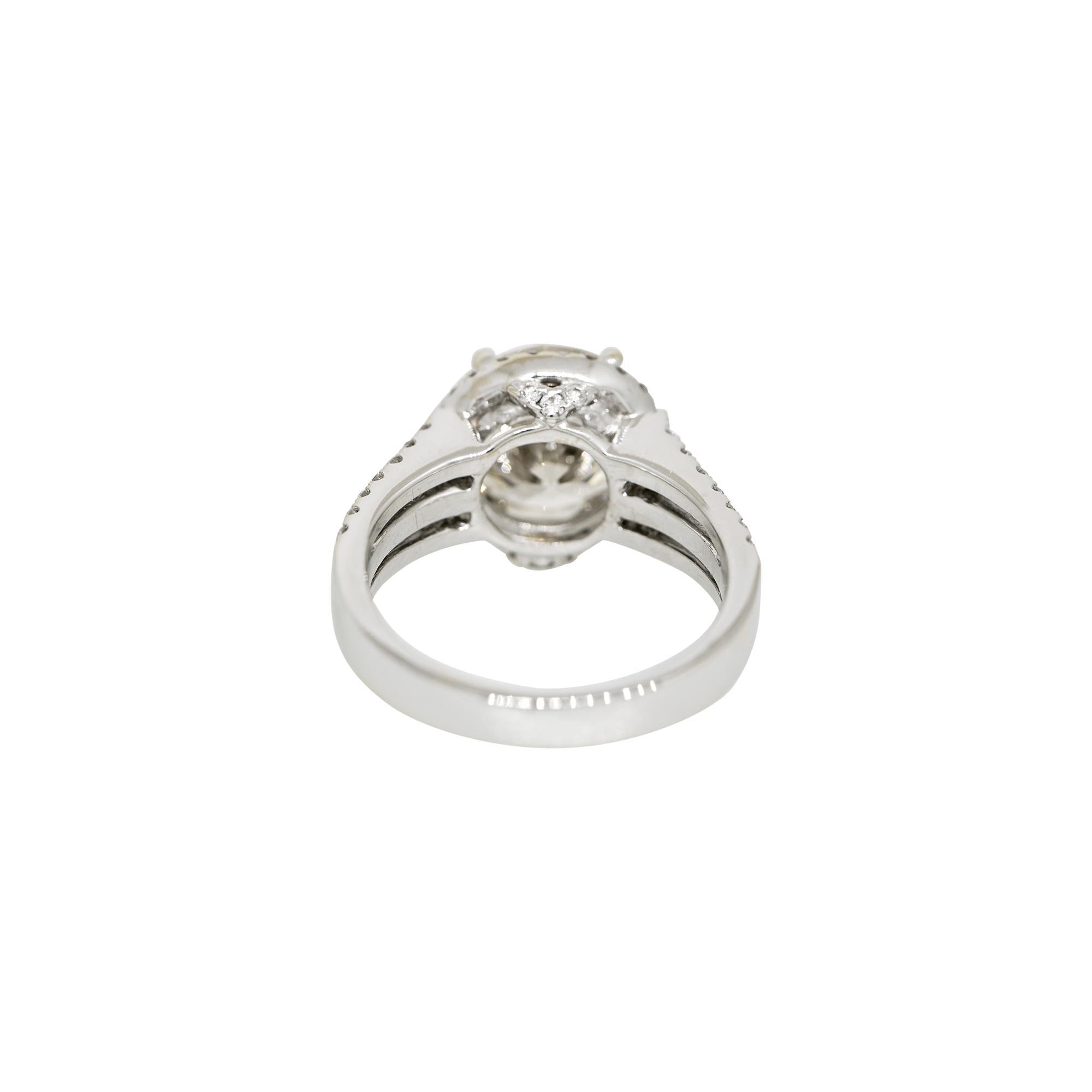 Women's GIA Natural 4.49 Carat Round Brilliant Diamond 18 Karat Engagement Ring In Stock For Sale