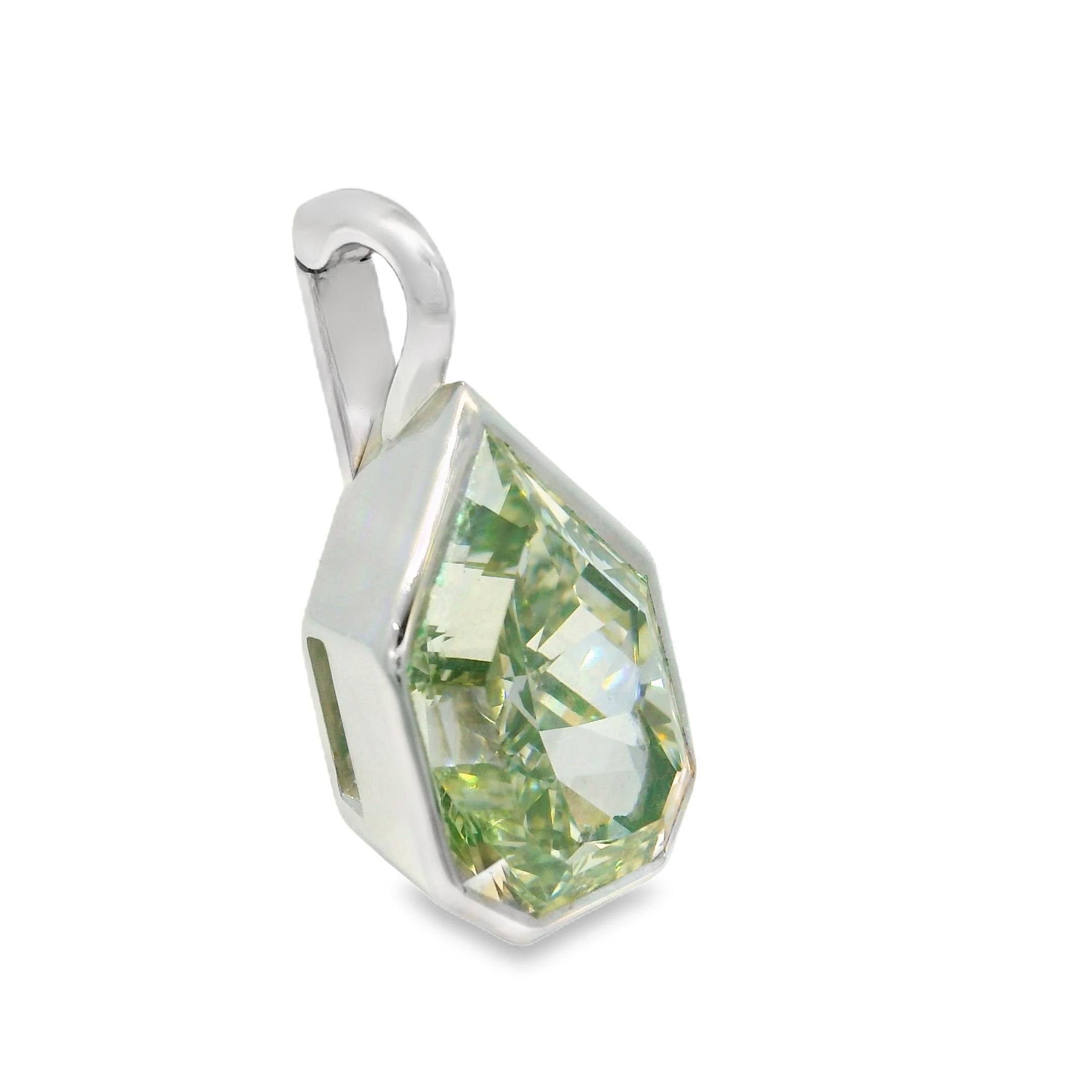 Pear Cut GIA Natural 6.35 Carat Pear Shape Diamond 18-Karat Bezel Set Pendent In Stock For Sale