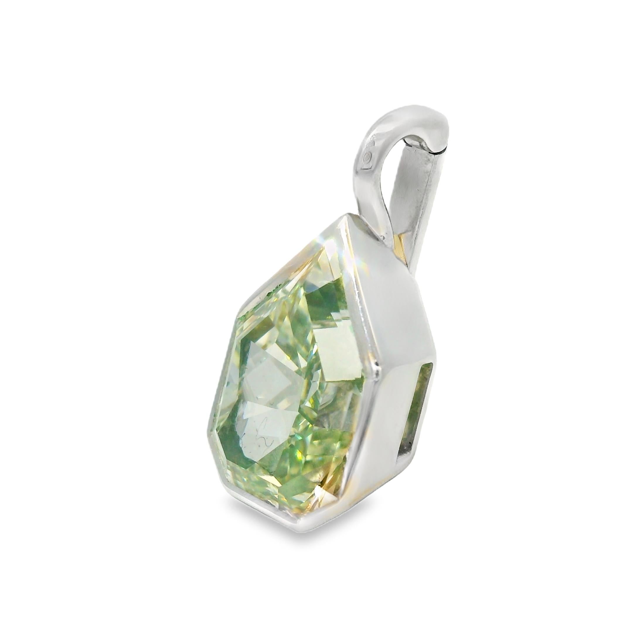 GIA Natural 6.35 Carat Pear Shape Diamond 18-Karat Bezel Set Pendent In Stock In Excellent Condition For Sale In Boca Raton, FL