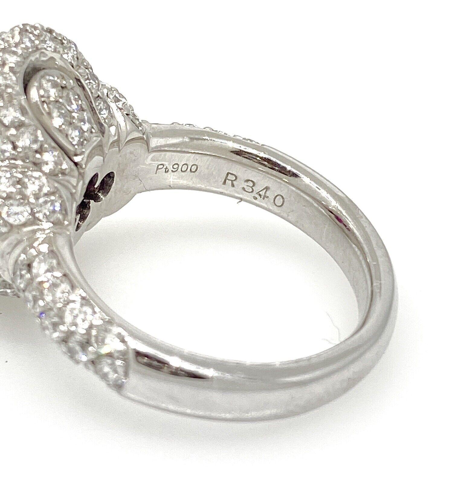GIA Natural Oval Burma Ruby 3.40 Carat in Platinum Pave Diamond Setting 1