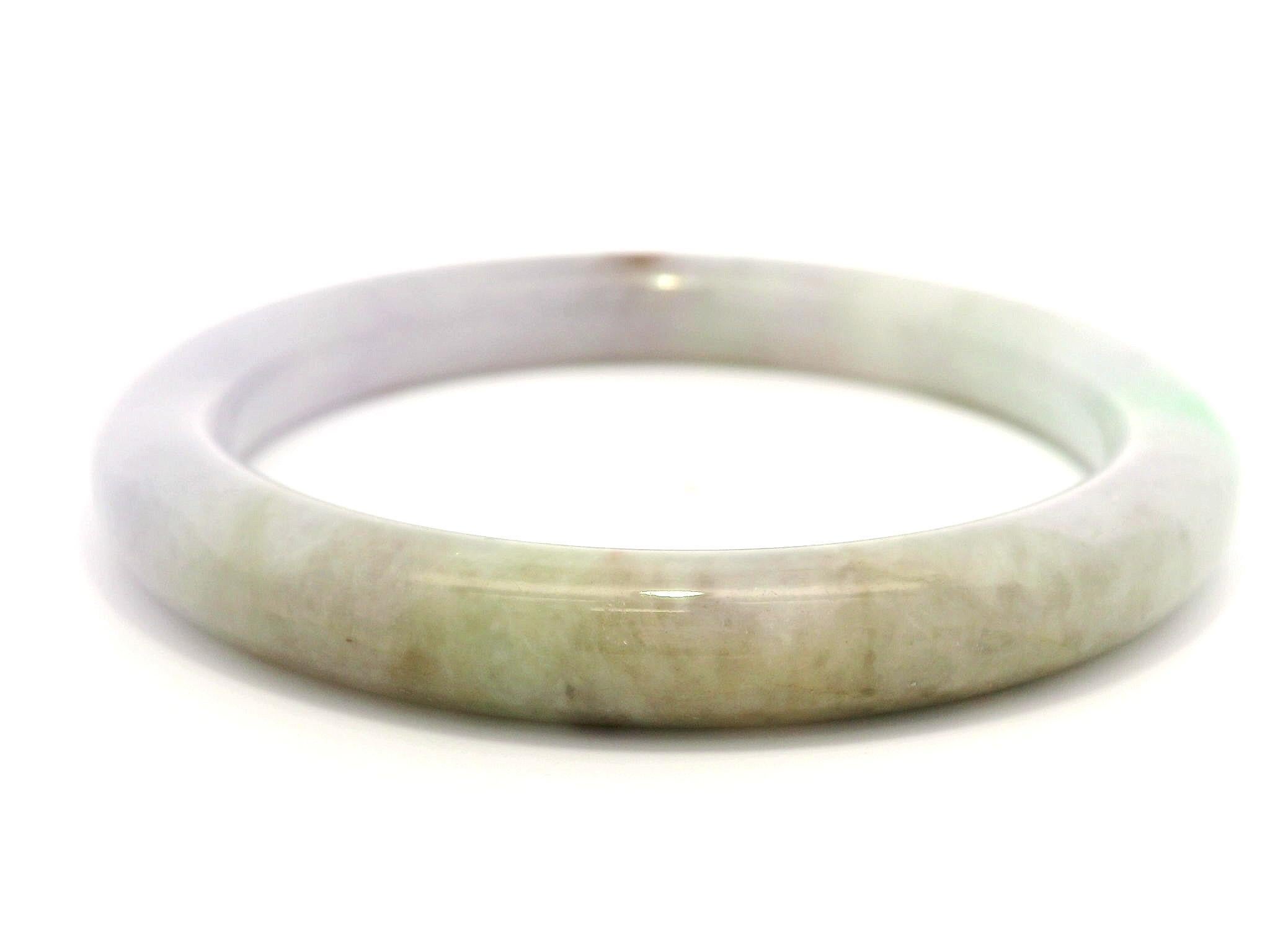 GIA Jadeíta natural verde púrpura marrón grado A Pulsera brazalete Slip On Sin cortar en venta