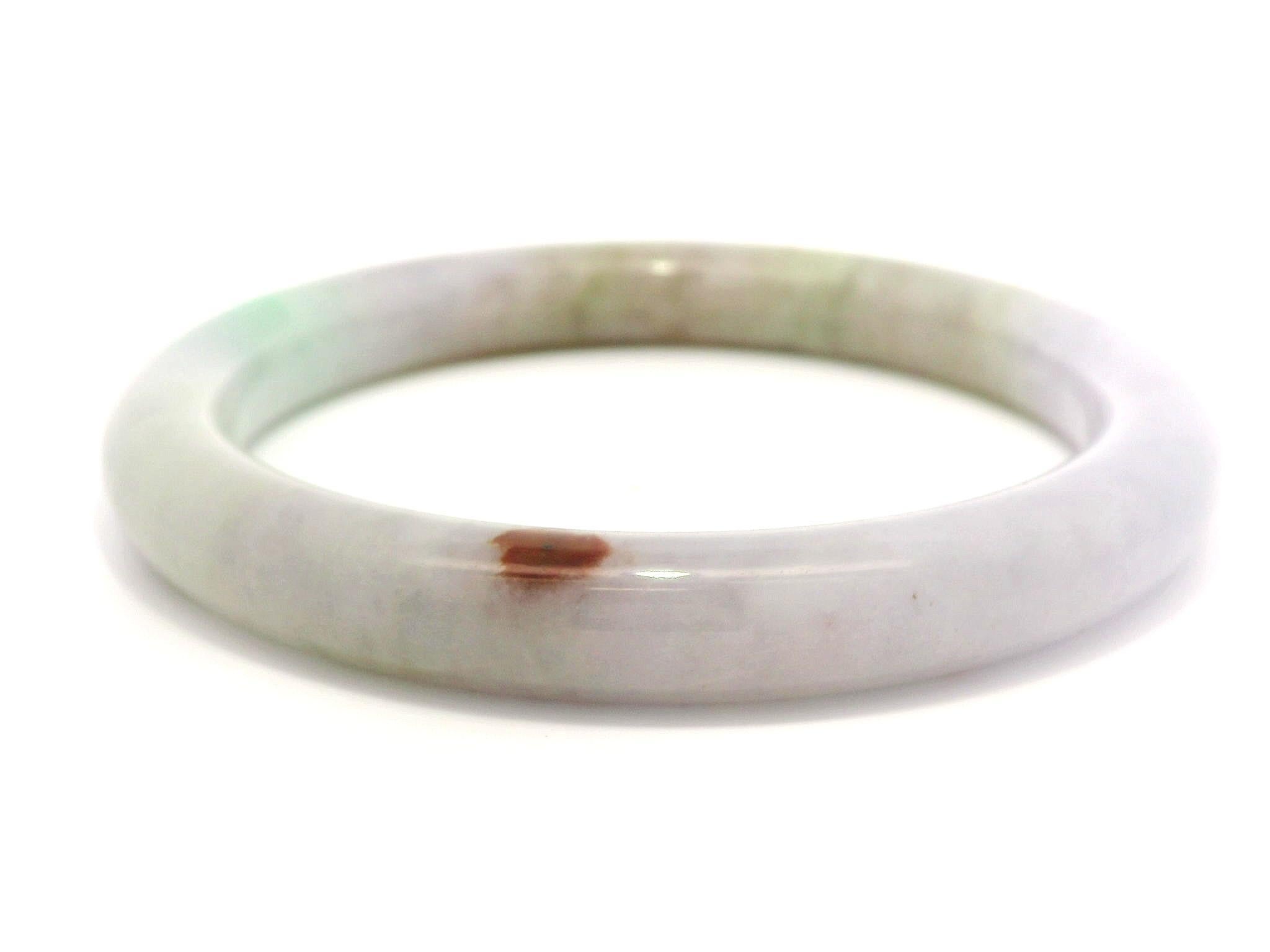 De las mujeres GIA Jadeíta natural verde púrpura marrón grado A Pulsera brazalete Slip On en venta