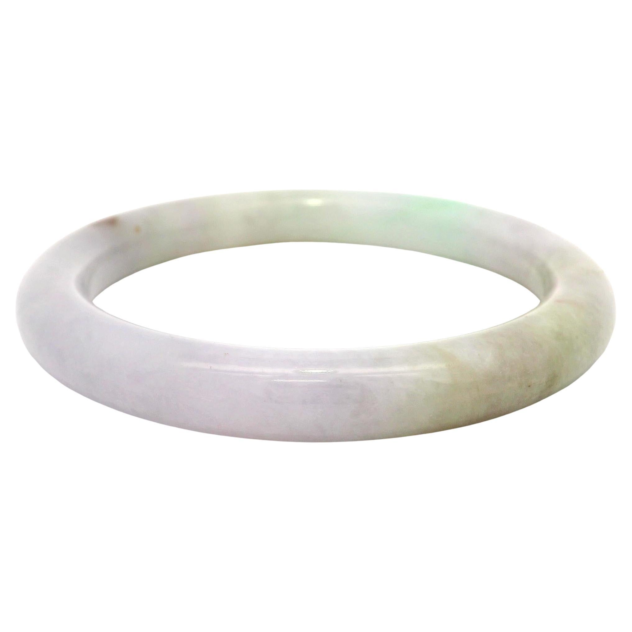 GIA Jadeíta natural verde púrpura marrón grado A Pulsera brazalete Slip On