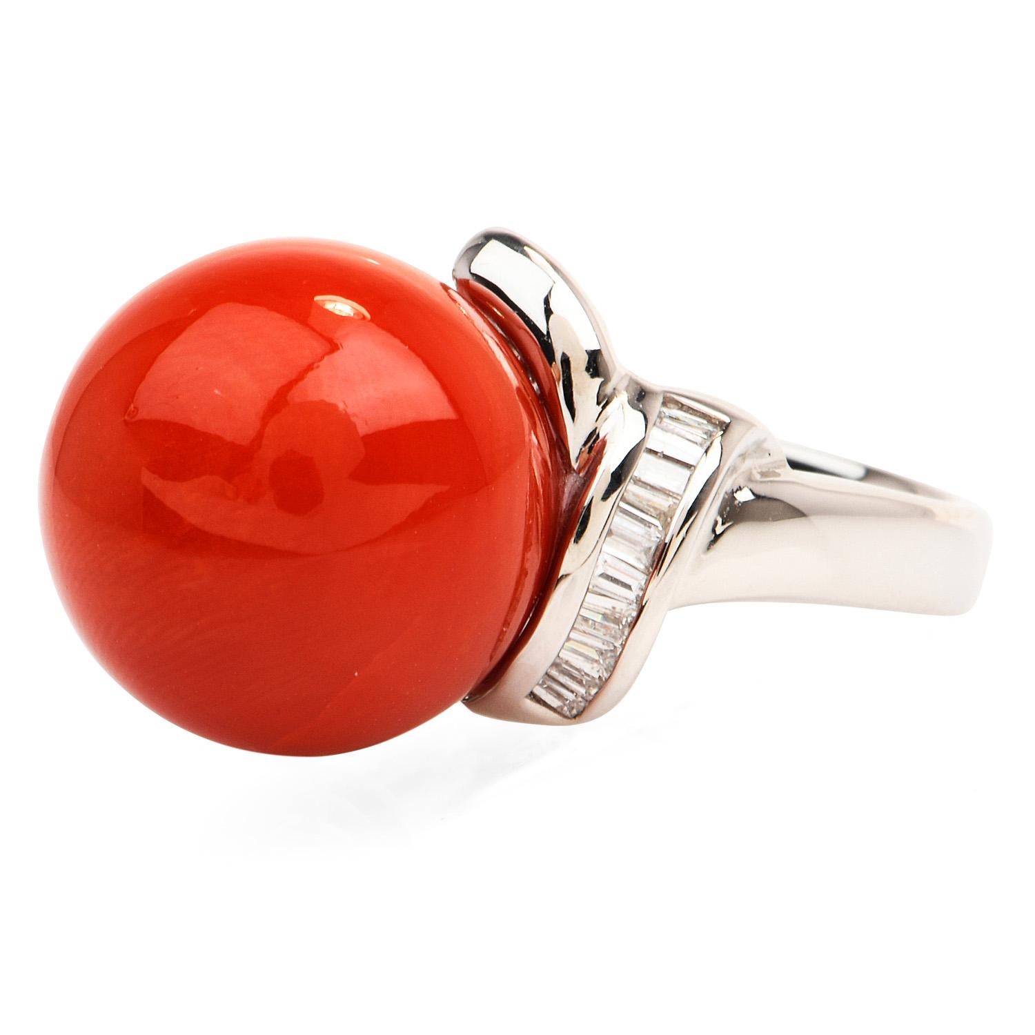 coral red ring
