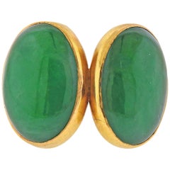 GIA Natural Type A Jadeite Jade Gold Ring