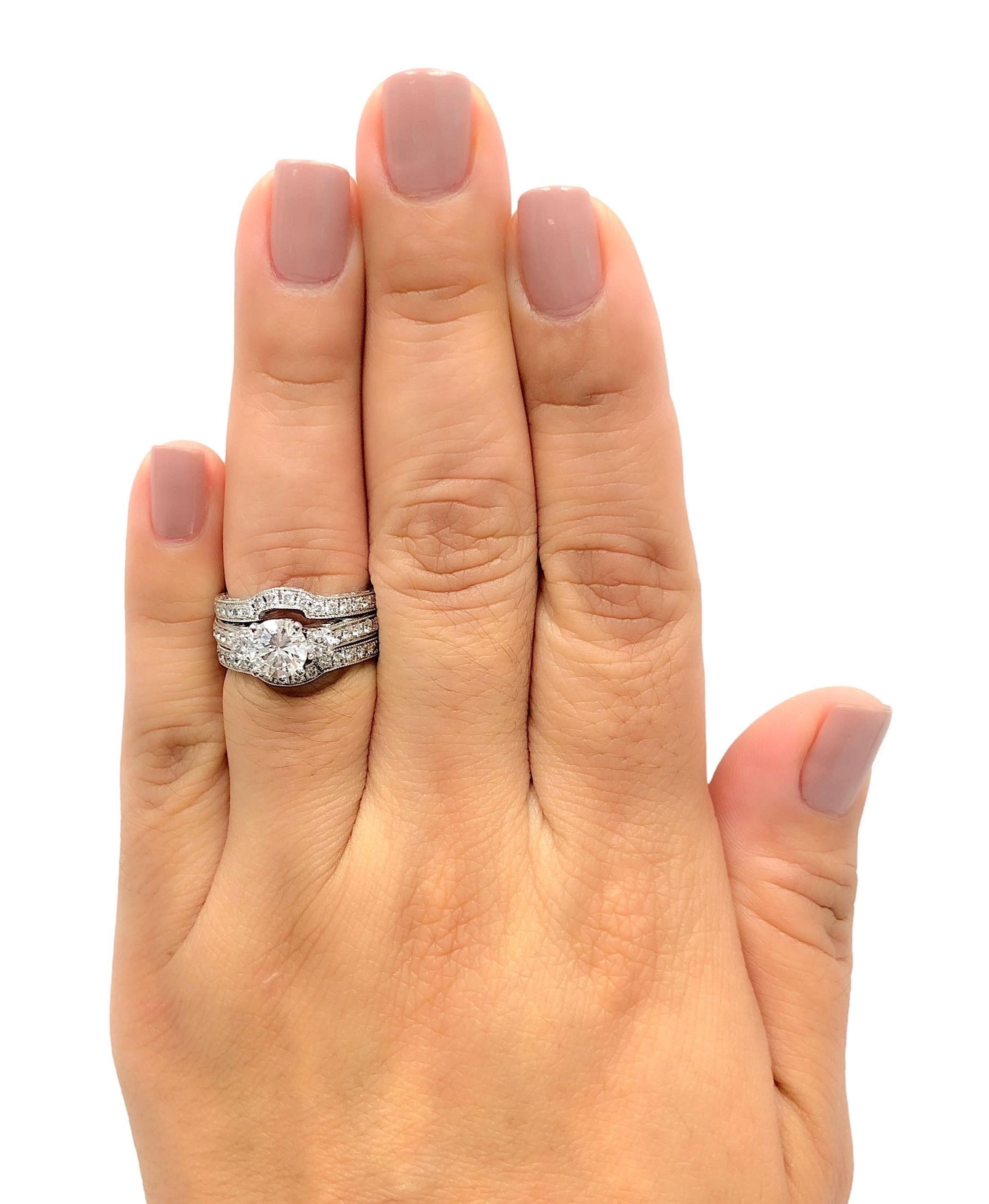 GIA Neil Lane/ HDS Round 14K White Gold Diamond Ring 2.01 cts TW In Good Condition In New York, NY