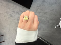 GIA No-Heat 10.19 Carat Sri Lanka Yellow Sapphire Cocktail Ring